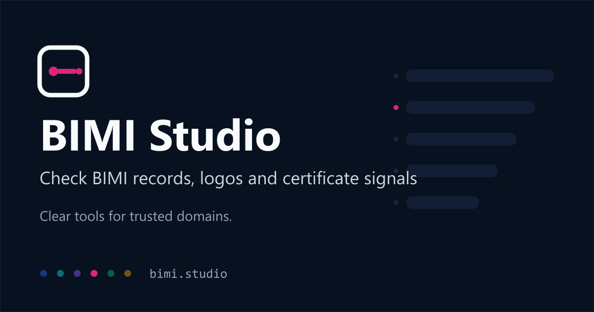 BIMI Studio — BIMI checker